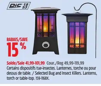 Canadian Tire Selected Bug and Insect Killers Lanterns offer