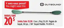 Canadian Tire 84˝ Kayak Paddle offer
