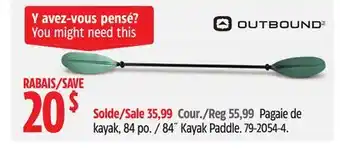Canadian Tire 84˝ Kayak Paddle offer