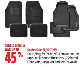Canadian Tire WeatherTech Selected Floor Mats, Cargo Mat and Sets offer
