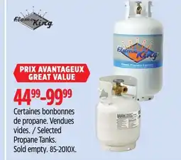 Canadian Tire Flame King Selected Propane Tanks offer