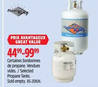 Canadian Tire Flame King Selected Propane Tanks offer