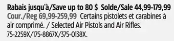 Canadian Tire Selected Air Pistols and Air Rifles offer
