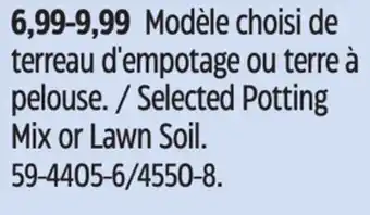 Canadian Tire Selected Potting Mix or Lawn Soil offer