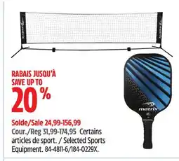 Canadian Tire Matrix Selected Sports Equipment offer