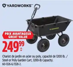 Canadian Tire Yardworks Steel or Poly Garden Cart offer