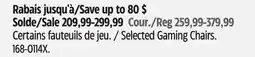 Canadian Tire Selected Gaming Chair offer