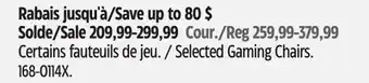 Canadian Tire Selected Gaming Chair offer