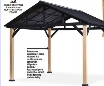 Canadian Tire CANVAS Homestead Faux-Wood Hard-Top Gazebo offer
