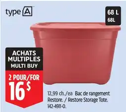 Canadian Tire Type A Restore Storage Tote offer