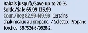 Canadian Tire Selected Propane Torches offer