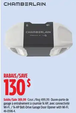 Canadian Tire CHAMBERLAIN 3⁄4-HP Belt-Drive Garage Door Opener with Wi-Fi offer