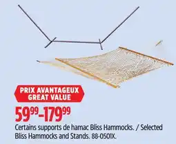 Canadian Tire Selected Bliss Hammocks and Stands offer