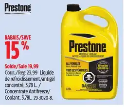 Canadian Tire Prestone Concentrate Antifreeze/ Coolant offer