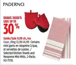 Canadian Tire PADERNO Selected Kitchen Towels and Neoprene Mini Mitts offer