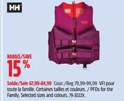 Canadian Tire Helly Hansen PFDs for the Family offer