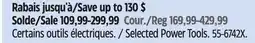 Canadian Tire Certified Selected Power Tools offer
