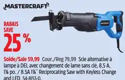 Canadian Tire Mastercraft Reciprocating Saw with Keyless Change and LED offer