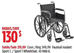 Canadian Tire Drive Sport 1 Wheelchair offer