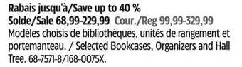 Canadian Tire Canvas Selected Bookcases, Organizers and Hall Tree offer