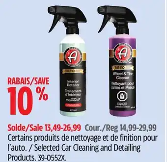 Canadian Tire Selected Car Cleaning and Detailing Products offer