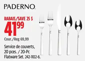 Canadian Tire PADERNO 20-Pc Flatware Set offer