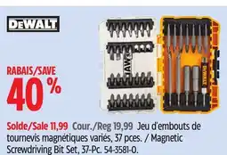 Canadian Tire Dewalt Magnetic Screwdriving Bit Set offer