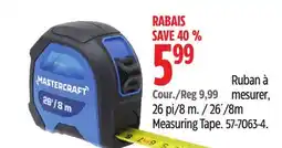 Canadian Tire Mastercraft Measuring Tape offer