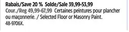 Canadian Tire Armor Coat Selected Floor or Masonry Paint offer