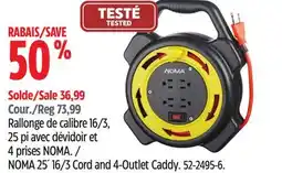 Canadian Tire NOMA 25´ 16/3 Cord and 4-Outlet Caddy offer