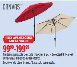 Canadian Tire Selected 9´ Market Umbrellas offer
