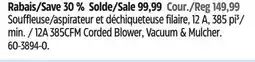 Canadian Tire 12A 385CFM Corded Blower offer