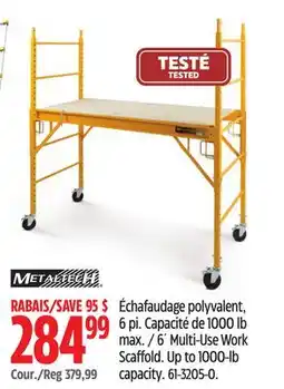 Canadian Tire Metaltech 6´ Multi-Use Work Scaffold offer