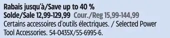 Canadian Tire Selected Power Tool Accessories offer