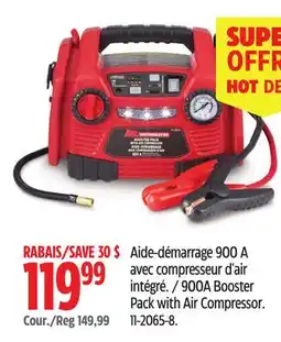 Canadian Tire Motomaster 900A Booster Pack with Air Compressor offer