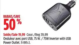 Canadian Tire 75W Inverter with USB Power Outlet offer