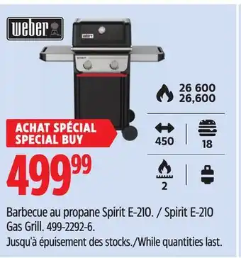 Canadian Tire Spirit E-210 Gas Grill offer