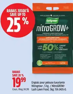 Canadian Tire Golfgreen NitroGROW+ Lush Lawn Food offer