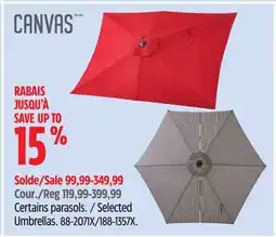 Canadian Tire Canvas Selected Umbrellas offer