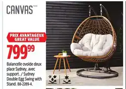 Canadian Tire Canvas Sydney Double Egg Swing with Stand offer