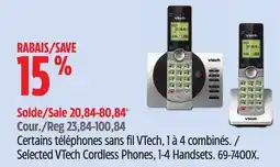 Canadian Tire Selected VTech Cordless Phones, 1-4 Handsets offer