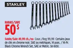 Canadian Tire Stanley 14-Pc Black Chrome Wrench Set offer