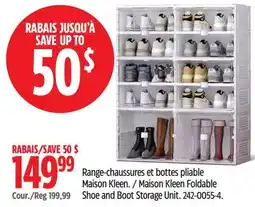 Canadian Tire Maison Kleen Foldable Shoe and Boot Storage Unit offer