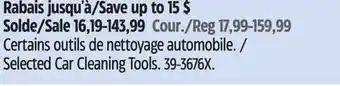 Canadian Tire Chemical Selected Car Cleaning Tools offer