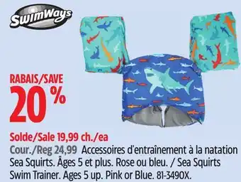 Canadian Tire Swimways Sea Squirts Swim Trainer offer