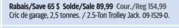 Canadian Tire 2.5-Ton Trolley Jack offer