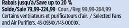 Canadian Tire Honeywell Selected Fans and Air Purifiers offer