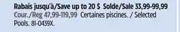 Canadian Tire Selected Pools offer