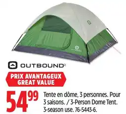 Canadian Tire Outbound 3-Person Dome Tent offer