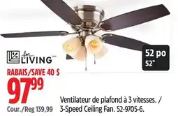 Canadian Tire For Living 3-Speed Ceiling Fan offer
